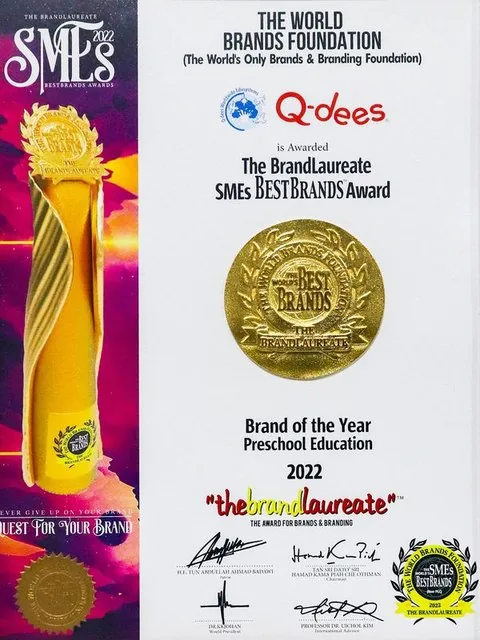 The BrandLaureate SMEs certificate 2022, Preschool Education